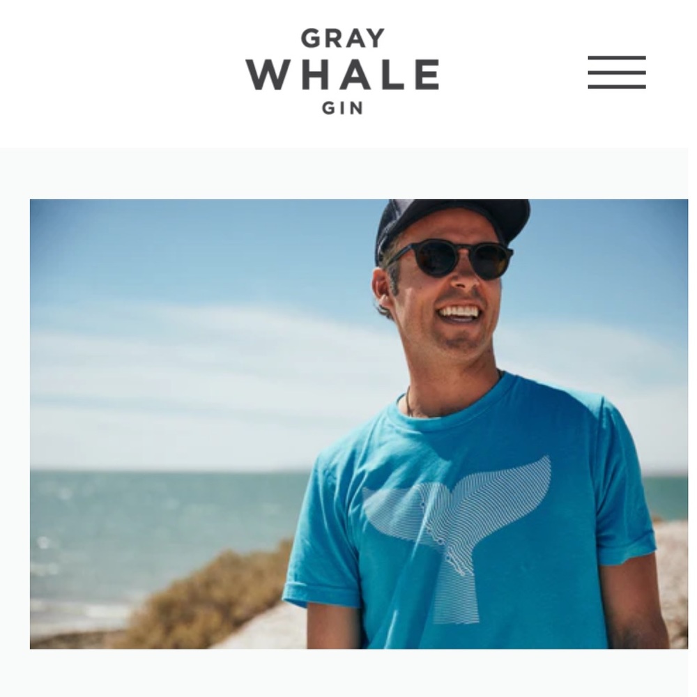 Gray Whale Gin Whale Tail T-Shirt, XL, by Bella+Canvas, short sleeve, aqua/white